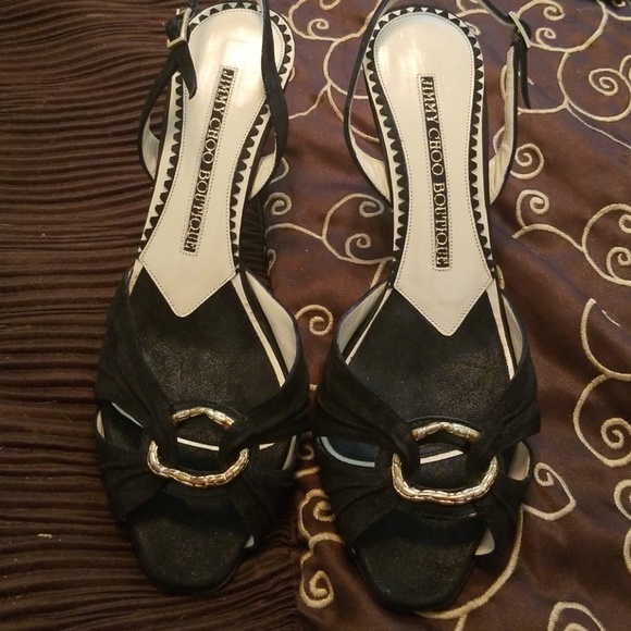 Jimmy Choo Shoes - Suede leather black Jimmy Choo heels new 400
